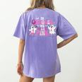 In October We Wear Pink Ballet Ghost Teacher Breast Cancer Women's Comfort Colors T-Shirt Back Print Violet In October We Wear Pink Ballet Ghost Teacher Breast Cancer Women's Comfort Colors T-Shirt Back Print Violet