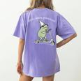 Off To Teach Preschool Pre-K Teacher Back To School Frog Women's Comfort Colors T-Shirt Back Print Violet