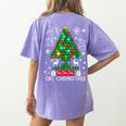 Oh Chemistree Scientist Chemical Christmas Xmas Teacher Women's Comfort Colors T-Shirt Back Print Violet Oh Chemistree Scientist Chemical Christmas Xmas Teacher Women's Comfort Colors T-Shirt Back Print Violet