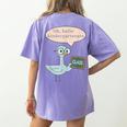Oh Hello Kindergarteners Shirt Cute Pigeon Teacher Tee Women's Comfort Colors T-Shirt Back Print Violet Oh Hello Kindergarteners Shirt Cute Pigeon Teacher Tee Women's Comfort Colors T-Shirt Back Print Violet