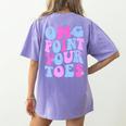 OMG Point Your Toes Dancing Teacher Tap Dancer Dance For Men Women Kids Women's Comfort Colors T-Shirt Back Print Violet
