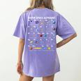 Outer Space Alphabet Kindergarten Teachers 1st Day Of School Women's Comfort Colors T-Shirt Back Print Violet