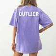 Outlier Statistics Teacher Statistics Data Science Men Women Kids Women's Comfort Colors T-Shirt Back Print Violet