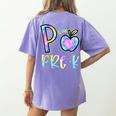 P Is For Pre-K Preschool Teacher Tie Dye Back To School Women's Comfort Colors T-Shirt Back Print Violet P Is For Pre-K Preschool Teacher Tie Dye Back To School Women's Comfort Colors T-Shirt Back Print Violet