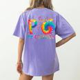 P Is For Preschool Tie Dye Back To School Teacher Men Women Girls Kids Women's Comfort Colors T-Shirt Back Print Violet