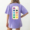 Paint Palette ArtSet Halloween Costume For Teachers Students For Men Women Kids Women's Comfort Colors T-Shirt Back Print Violet