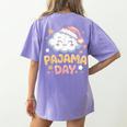 Pajama Day School Spirit Week Fun Cloud Teacher Women's Comfort Colors T-Shirt Back Print Violet Pajama Day School Spirit Week Fun Cloud Teacher Women's Comfort Colors T-Shirt Back Print Violet