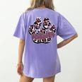 Panthers Paw Print Leopard Maroon Panther Pride Teacher Women's Comfort Colors T-Shirt Back Print Violet Panthers Paw Print Leopard Maroon Panther Pride Teacher Women's Comfort Colors T-Shirt Back Print Violet