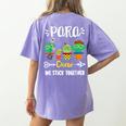 PARA Crew School Cactus Team PARA Teacher Squad For Men Women Kids Women's Comfort Colors T-Shirt Back Print Violet