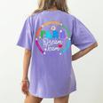 PARA Dream Team Teacher Paraprofessional Paraeducator Women's Comfort Colors T-Shirt Back Print Violet