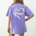 Para Heart Paraprofessional Teacher Paraeducator Women's Comfort Colors T-Shirt Back Print Violet Para Heart Paraprofessional Teacher Paraeducator Women's Comfort Colors T-Shirt Back Print Violet