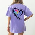 Para Heart Teacher Paraprofessional Paraeducator Men Women Women's Comfort Colors T-Shirt Back Print Violet Para Heart Teacher Paraprofessional Paraeducator Men Women Women's Comfort Colors T-Shirt Back Print Violet