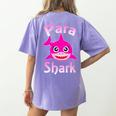 Para Shark Paraprofessional Female Teacher Women's Comfort Colors T-Shirt Back Print Violet Para Shark Paraprofessional Female Teacher Women's Comfort Colors T-Shirt Back Print Violet