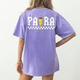 Para Squad Paraprofessional Para Teacher Women's Comfort Colors T-Shirt Back Print Violet