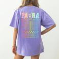 Para Tour Paraprofessional Squad Rock Teacher Back To School Women's Comfort Colors T-Shirt Back Print Violet