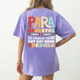 Paraeducator Paraprofessional SPED Teacher Women's Comfort Colors T-Shirt Back Print Violet Paraeducator Paraprofessional SPED Teacher Women's Comfort Colors T-Shirt Back Print Violet