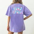 Paraprofessional Groovy Back To School Cute Teachers Women Women's Comfort Colors T-Shirt Back Print Violet