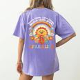 Paraprofessional Para Life Sun Flower Teacher Back To School Women's Comfort Colors T-Shirt Back Print Violet