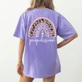 Paraprofessional Rainbow Para Teacher Parapro Women's Comfort Colors T-Shirt Back Print Violet Paraprofessional Rainbow Para Teacher Parapro Women's Comfort Colors T-Shirt Back Print Violet