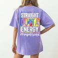 Paraprofessional Straight Outta Energy Teacher Life For Men Women Women's Comfort Colors T-Shirt Back Print Violet