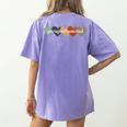 Paraprofessional Teacher Hearts Back To School Teach Rainbow Men Women Kids Women's Comfort Colors T-Shirt Back Print Violet Paraprofessional Teacher Hearts Back To School Teach Rainbow Men Women Kids Women's Comfort Colors T-Shirt Back Print Violet
