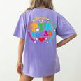 Parents Teacher Association Team Supporter PTA Squad For Men Women Girls Kids Women's Comfort Colors T-Shirt Back Print Violet