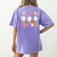 Pas De Boo-Ree Teachers Halloween Costume Ballet Dancers Women's Comfort Colors T-Shirt Back Print Violet Pas De Boo-Ree Teachers Halloween Costume Ballet Dancers Women's Comfort Colors T-Shirt Back Print Violet