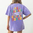 PE Gym School Coach PE Teacher What's Your Superhero Power Women's Comfort Colors T-Shirt Back Print Violet PE Gym School Coach PE Teacher What's Your Superhero Power Women's Comfort Colors T-Shirt Back Print Violet