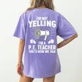 PE Teacher Art For Men Women Gym Teacher Physical Education Women's Comfort Colors T-Shirt Back Print Violet PE Teacher Art For Men Women Gym Teacher Physical Education Women's Comfort Colors T-Shirt Back Print Violet