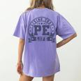 PE Teacher Living That PE Life Physical Education Teacher Women's Comfort Colors T-Shirt Back Print Violet