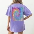 PE Teacher Phys Ed Tie Dye Physical Education Appreciation Women's Comfort Colors T-Shirt Back Print Violet