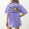 Peace Love Coffee Science Teacher Women's Comfort Colors T-Shirt Back Print Violet Peace Love Coffee Science Teacher Women's Comfort Colors T-Shirt Back Print Violet