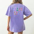 Phonics Reading Teacher Science Of Reading Literacy Coach Women's Comfort Colors T-Shirt Back Print Violet