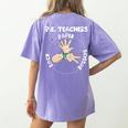 Physical Education PE Teacher Rock Paper Scissor Women's Comfort Colors T-Shirt Back Print Violet Physical Education PE Teacher Rock Paper Scissor Women's Comfort Colors T-Shirt Back Print Violet