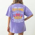 Physical Education School PE Teacher Halloween Costume Men Women Women's Comfort Colors T-Shirt Back Print Violet