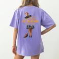 Physical Education Teacher Halloween Costume Witchy Teacher For Men Women Women's Comfort Colors T-Shirt Back Print Violet