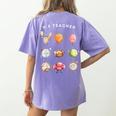 Physical Education Teacher PE Teacher Specials Back School Women's Comfort Colors T-Shirt Back Print Violet