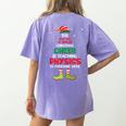 Physics Teacher Christmas Elf Christmas Cheer Women's Comfort Colors T-Shirt Back Print Violet