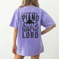 Piano Teacher Pianist Women's Comfort Colors T-Shirt Back Print Violet Piano Teacher Pianist Women's Comfort Colors T-Shirt Back Print Violet