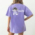 Pirate Pi Math Pie Halloween Costume Teacher Men Women Women's Comfort Colors T-Shirt Back Print Violet Pirate Pi Math Pie Halloween Costume Teacher Men Women Women's Comfort Colors T-Shirt Back Print Violet
