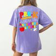 Pre-k Where The Adventure Begins First Day Of Prek Teacher Women's Comfort Colors T-Shirt Back Print Violet Pre-k Where The Adventure Begins First Day Of Prek Teacher Women's Comfort Colors T-Shirt Back Print Violet