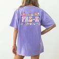 Pre-K Back To School Teachers Kids 1st Day Of School Women's Comfort Colors T-Shirt Back Print Violet Pre-K Back To School Teachers Kids 1st Day Of School Women's Comfort Colors T-Shirt Back Print Violet