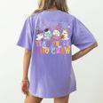 Pre-K Boo Crew Ghost Halloween Teacher Student Women's Comfort Colors T-Shirt Back Print Violet Pre-K Boo Crew Ghost Halloween Teacher Student Women's Comfort Colors T-Shirt Back Print Violet