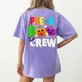Pre K Boo Crew Halloween Costume Teachers Kids Women's Comfort Colors T-Shirt Back Print Violet Pre K Boo Crew Halloween Costume Teachers Kids Women's Comfort Colors T-Shirt Back Print Violet