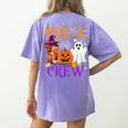 Pre-K Boo Crew Teacher Student Halloween Costume Women's Comfort Colors T-Shirt Back Print Violet Pre-K Boo Crew Teacher Student Halloween Costume Women's Comfort Colors T-Shirt Back Print Violet