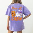 Pre K Boo Crew Teacher Student Halloween Pre Kindergarten Women's Comfort Colors T-Shirt Back Print Violet Pre K Boo Crew Teacher Student Halloween Pre Kindergarten Women's Comfort Colors T-Shirt Back Print Violet