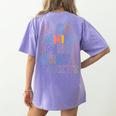 Pre K Kindergarten Hi Alphabet Back To School Teachers Men Women Girls Kids Women's Comfort Colors T-Shirt Back Print Violet