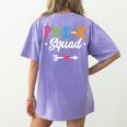 Pre-K Squad Teacher Student Kids Preschool Back To School Women's Comfort Colors T-Shirt Back Print Violet Pre-K Squad Teacher Student Kids Preschool Back To School Women's Comfort Colors T-Shirt Back Print Violet