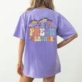 Pre-k Teacher Appreciation Teaching Wildflowers Women's Comfort Colors T-Shirt Back Print Violet