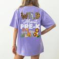 Pre-k Teacher Kids Back To School Wild About Pre-k Women's Comfort Colors T-Shirt Back Print Violet Pre-k Teacher Kids Back To School Wild About Pre-k Women's Comfort Colors T-Shirt Back Print Violet